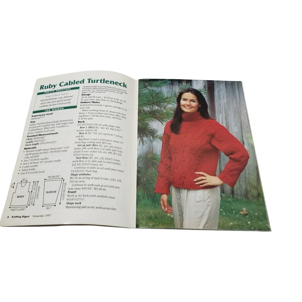 Knitting Digest Magazine November 1997 Christmas Holiday Patterns Vintage 90s